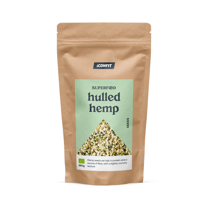 ICONFIT Ekologiškos lukštentos kanapių sėklos (200 g)