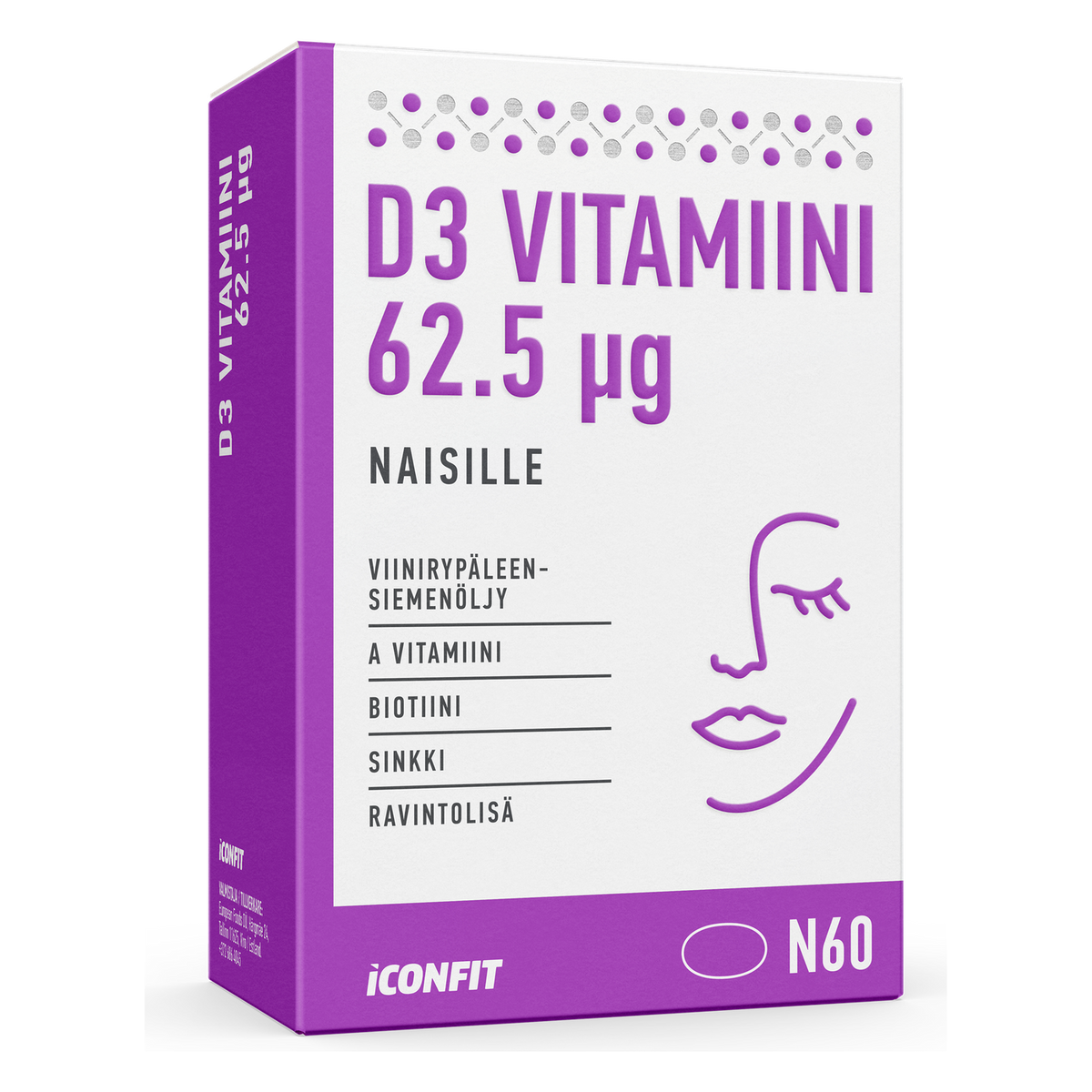 ICONFIT Витамин D3 за жени2500 IU (60 капсули)