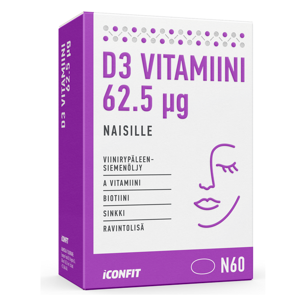 ICONFIT Витамин D3 за жени2500 IU (60 капсули)