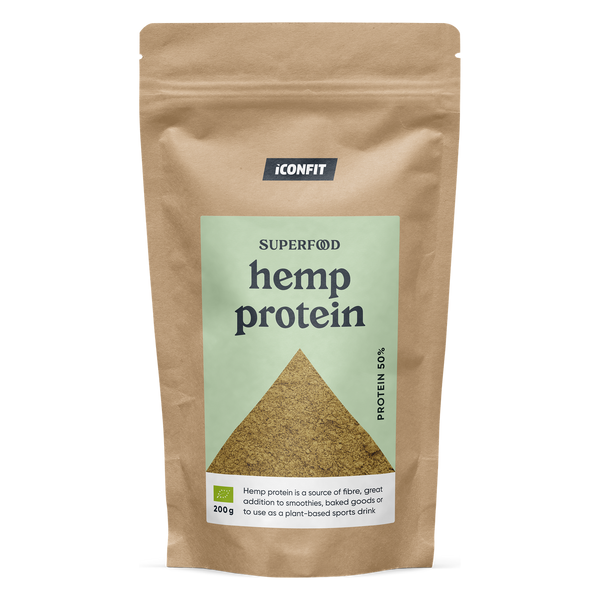 ICONFIT Superfoods Økologisk Hampeprotein 50% 200g